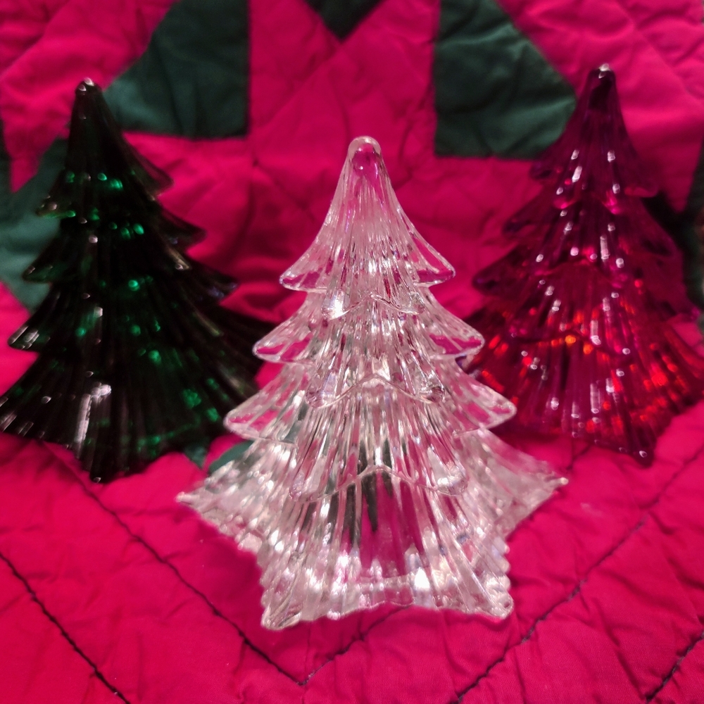 Vintage Dalzell Viking glass 5" tree set